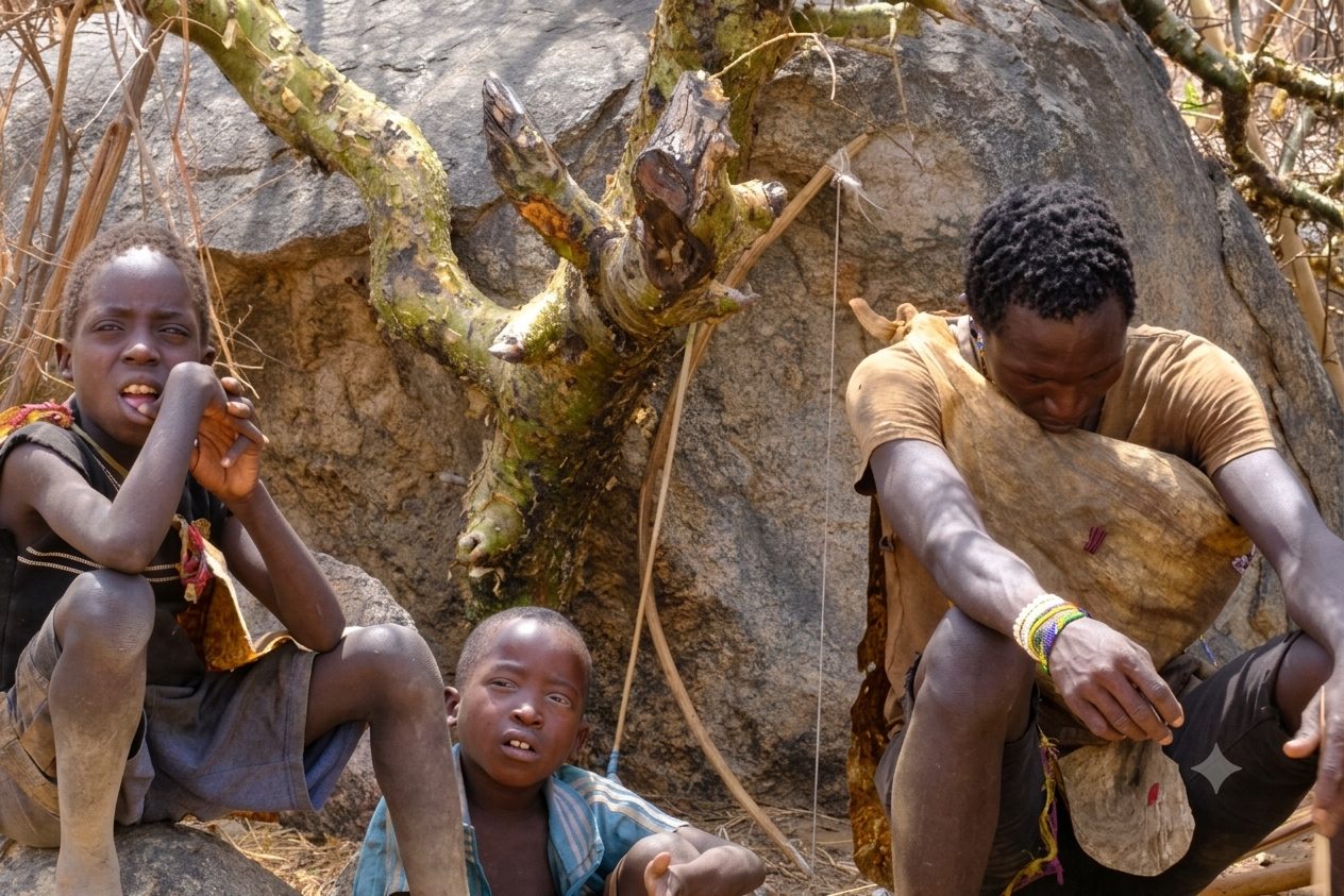 Lac Eyasi — tribus Hadzabe et Datoga